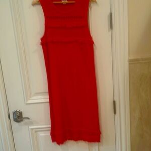 J.Crew  women crochet dress with fringe detail